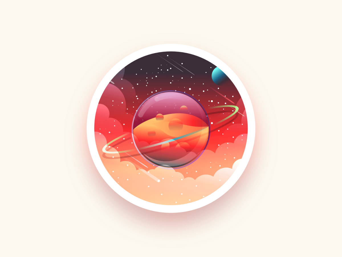 Планета в иллюстраторе