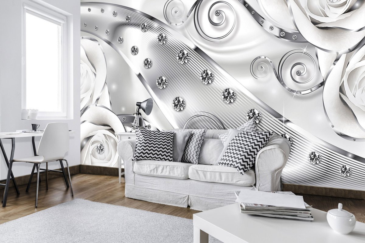 Фотообои бриллианты в интерьере