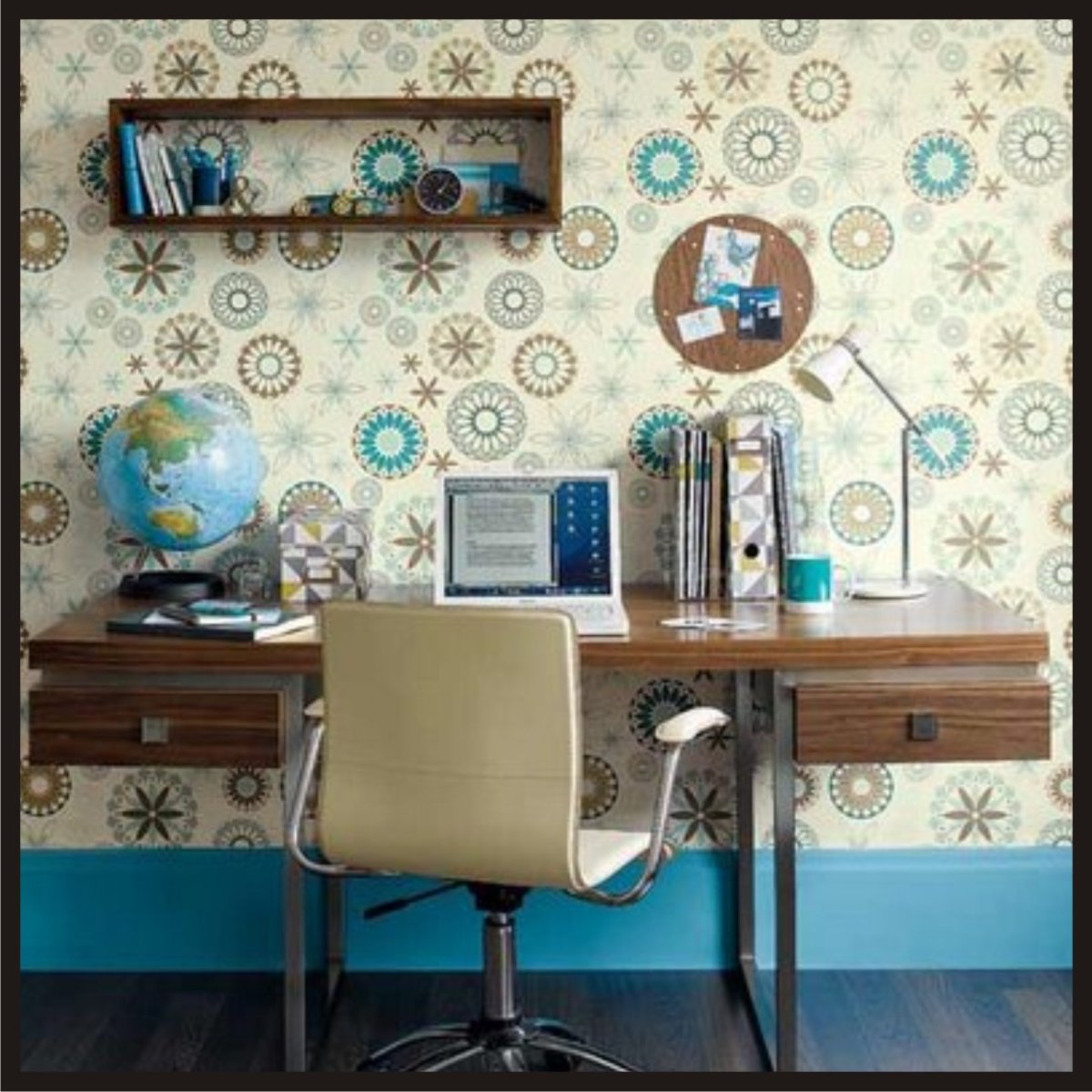 Интерьер кабинета в стиле ретро