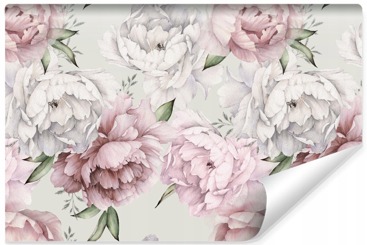 Обои с пионами для спальни