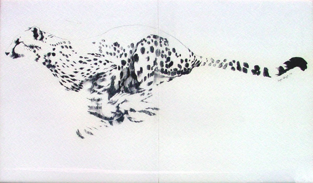 Бегущий гепард тату