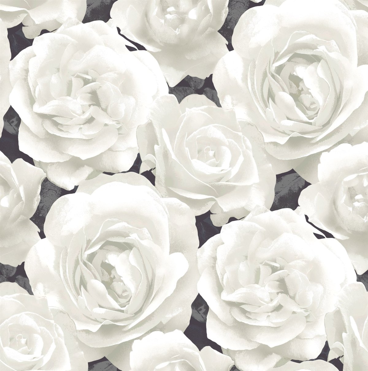 Обои с белыми цветами для стен