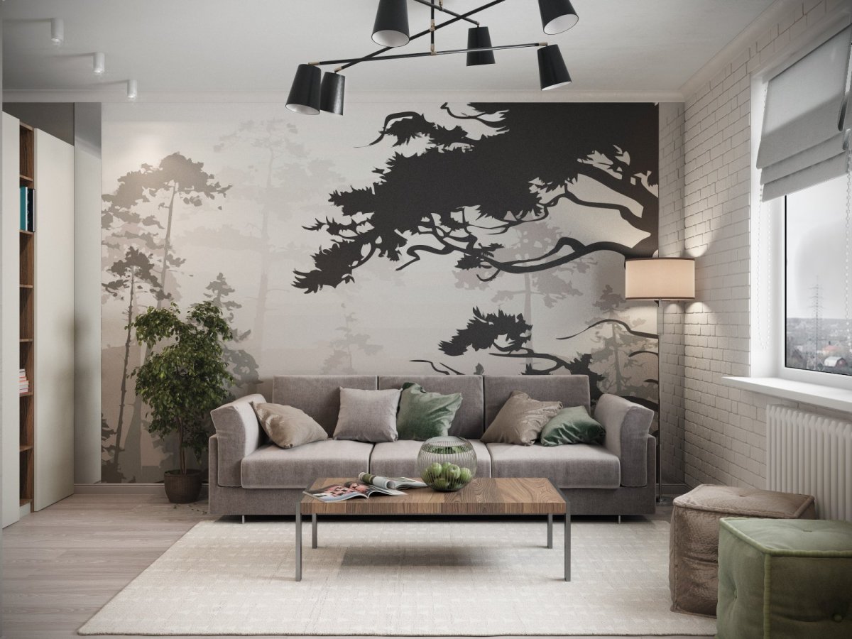 Роспись стен в интерьере квартиры