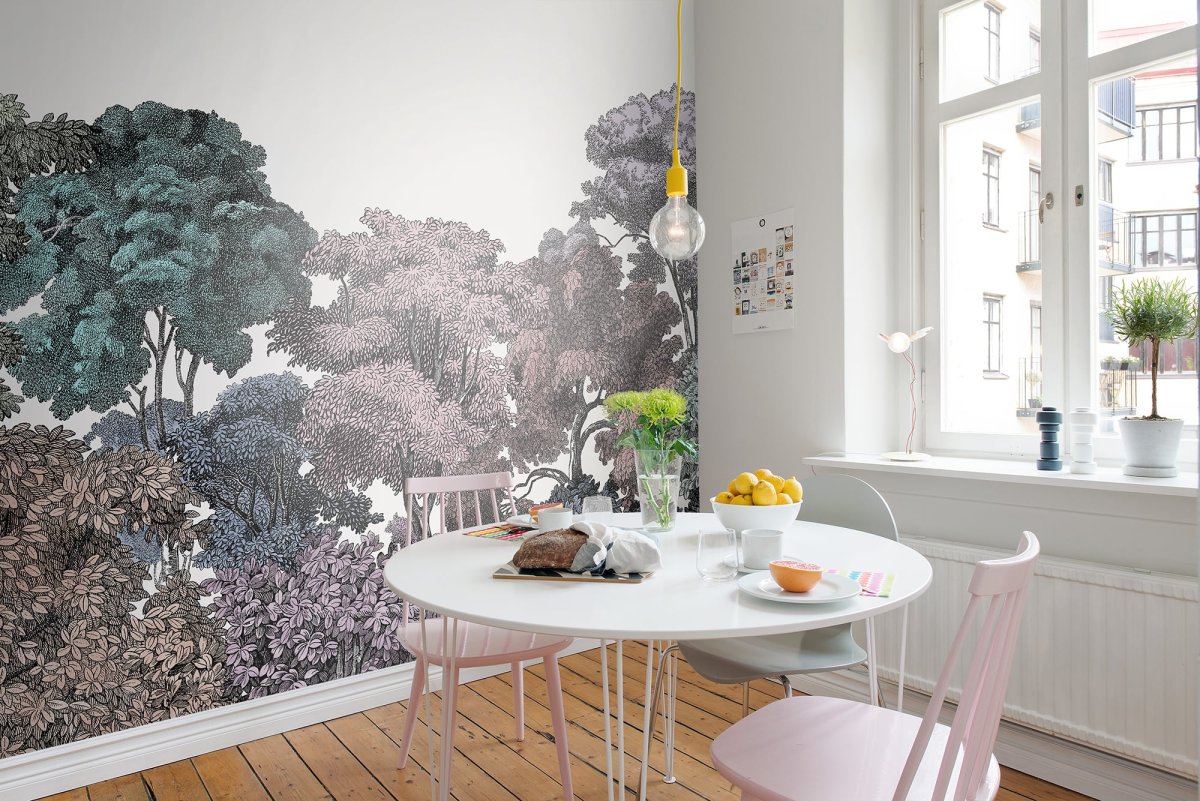 Фотопанно в интерьере кухни