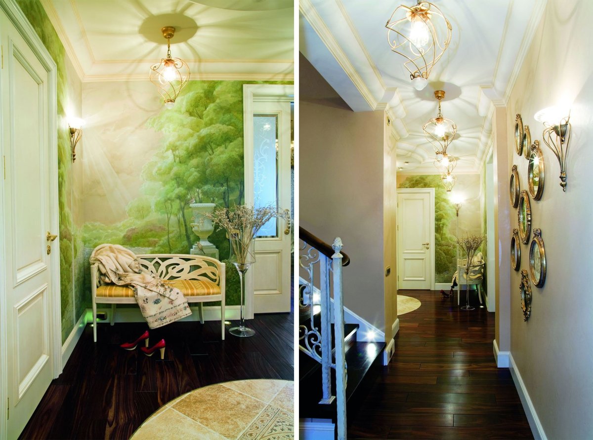 Прихожая в стиле леса