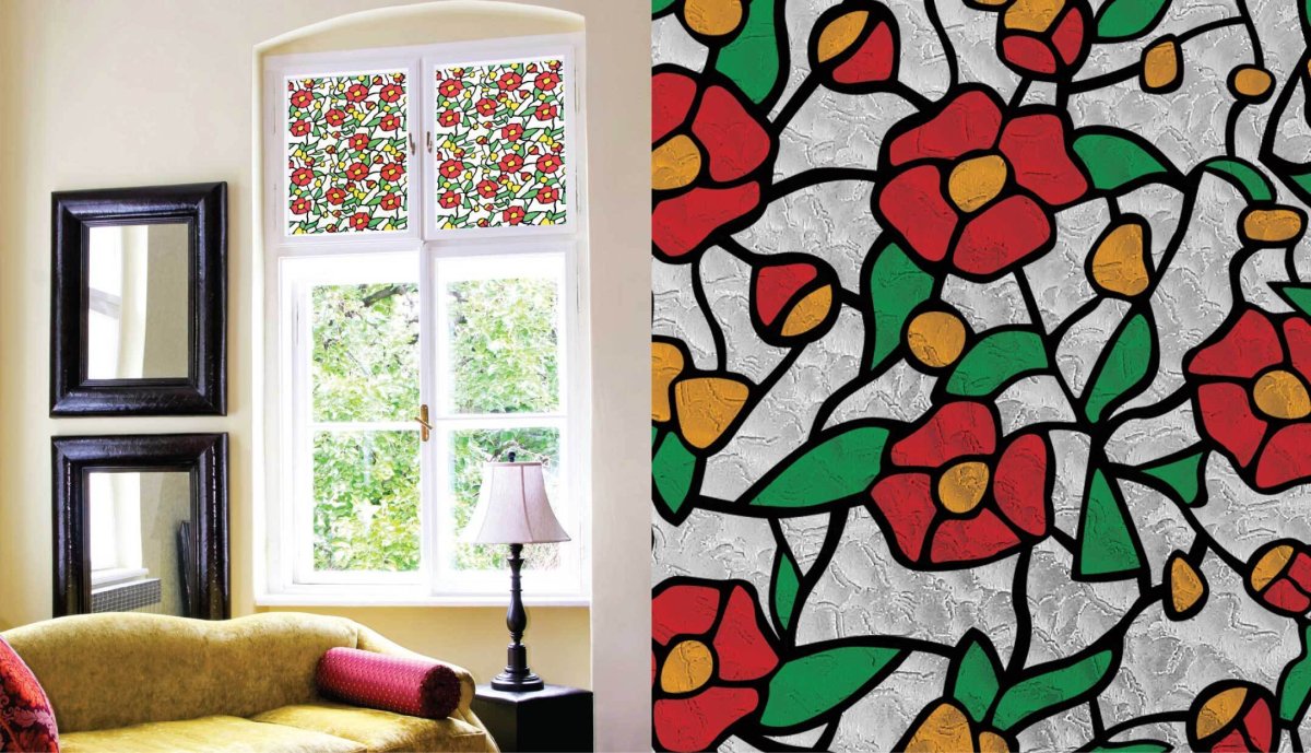 Витражная пленка в близи