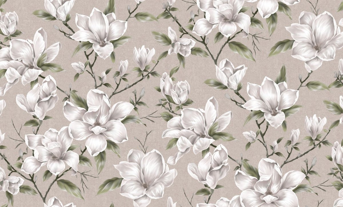 Обои Магнолия флиз 1.06х10м олив 8033-51