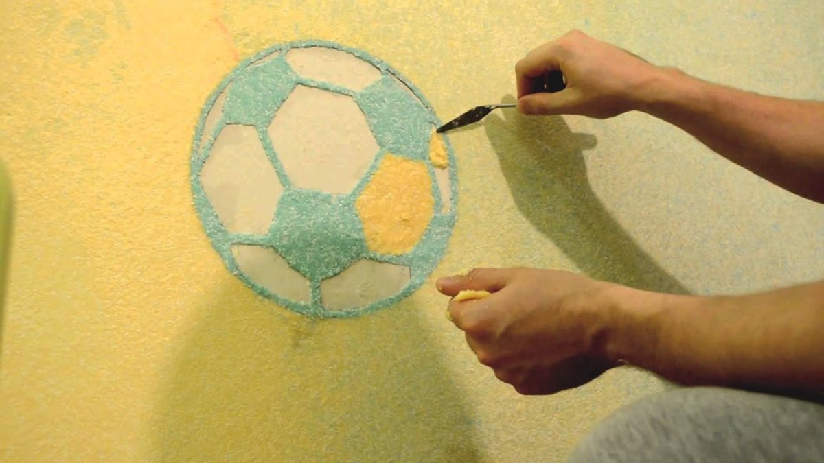 Геометрические фигуры жидкими обоями