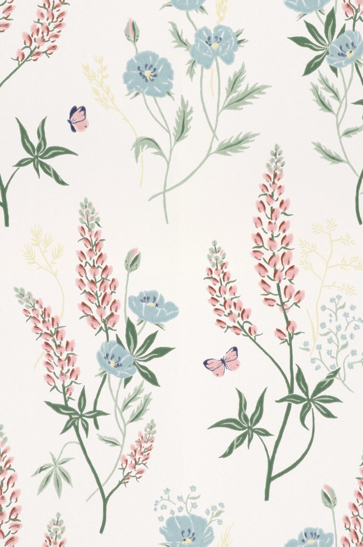 Обои с растительным принтом