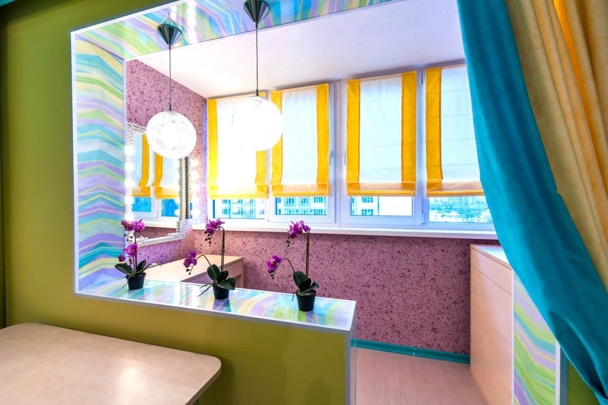 Жидкие обои в интерьере кухни