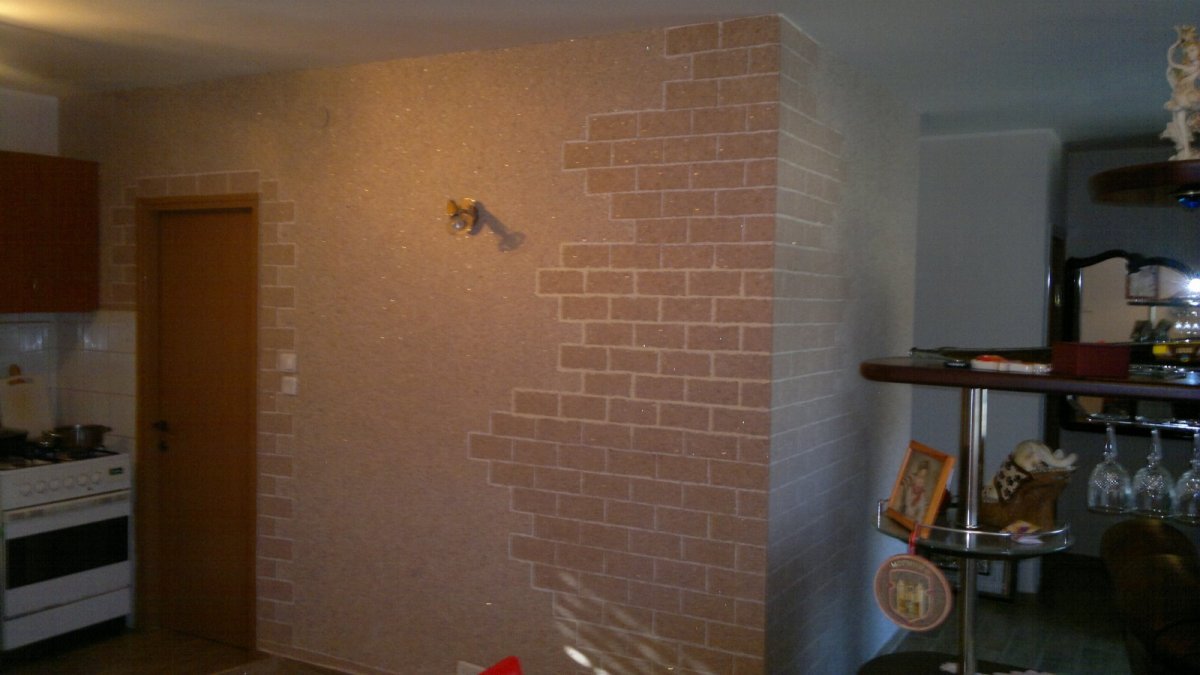 Жидкие обои на кухне в хрущевке