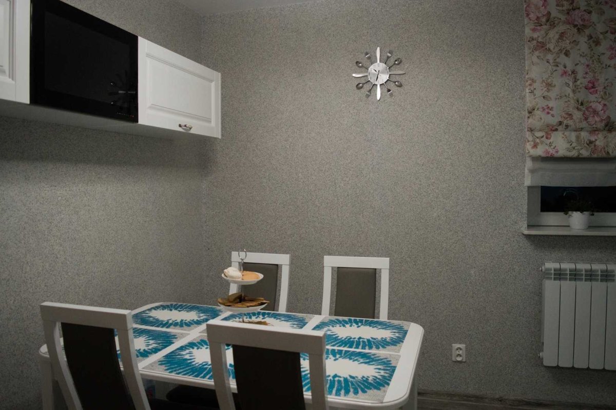 Силк Пластер Оптима 060 в интерьере