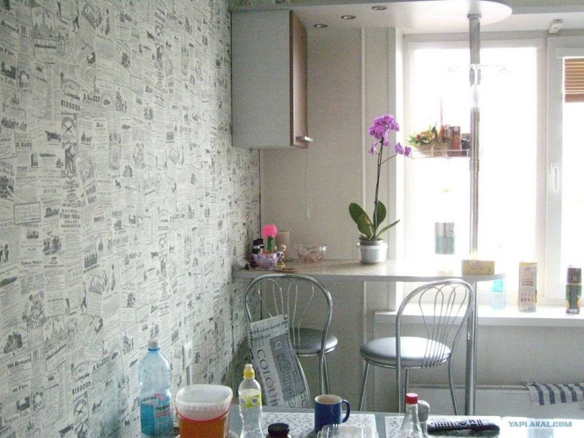 Жидкие обои для стен на кухне