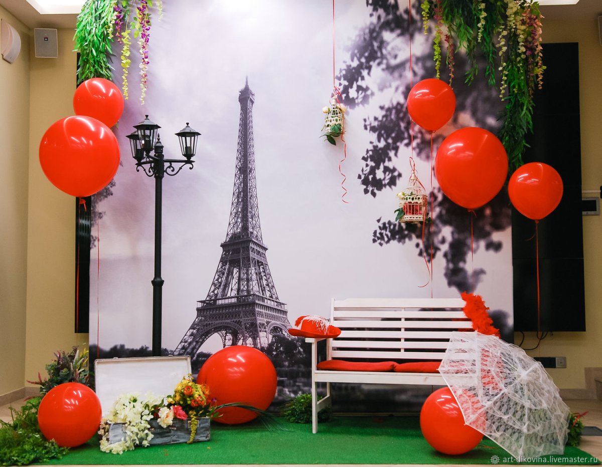 Фотозона Франция Париж кафе