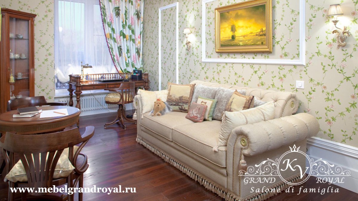 Гостиная в английском стиле в квартире