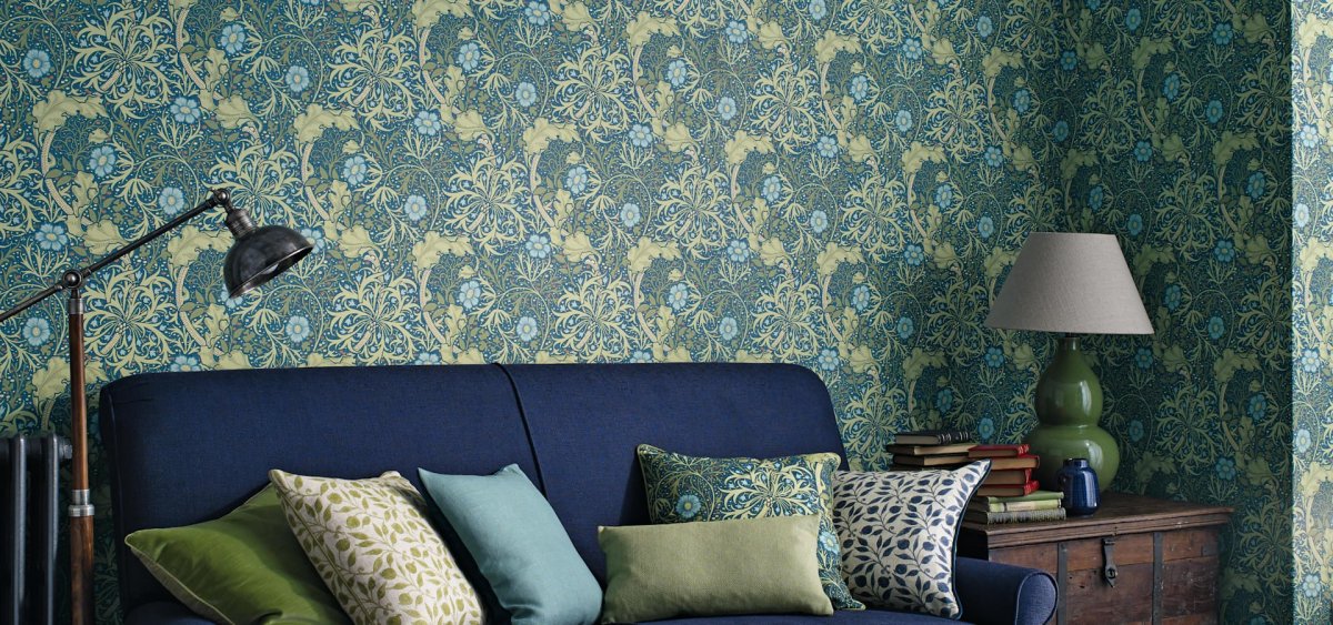 Обои Моррис в интерьере спальни