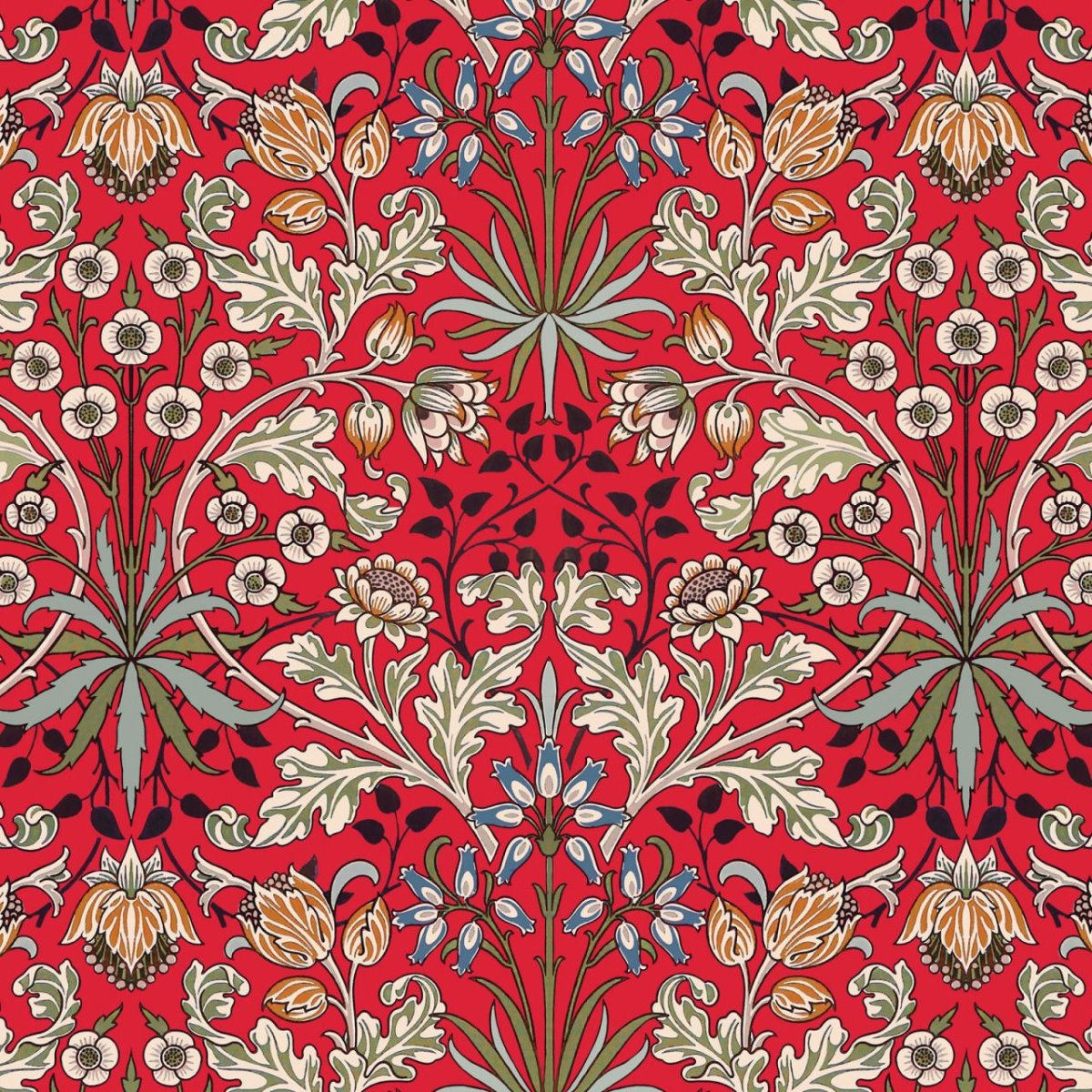 Красный орнамент Уильяма Морриса