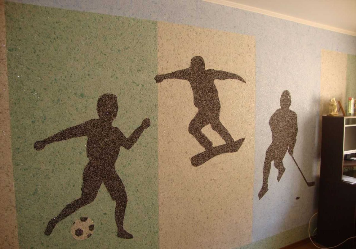 Рисунки из жидких обоев