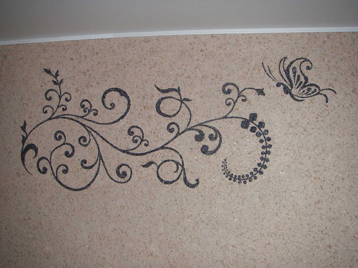 Рисунки из жидких обоев