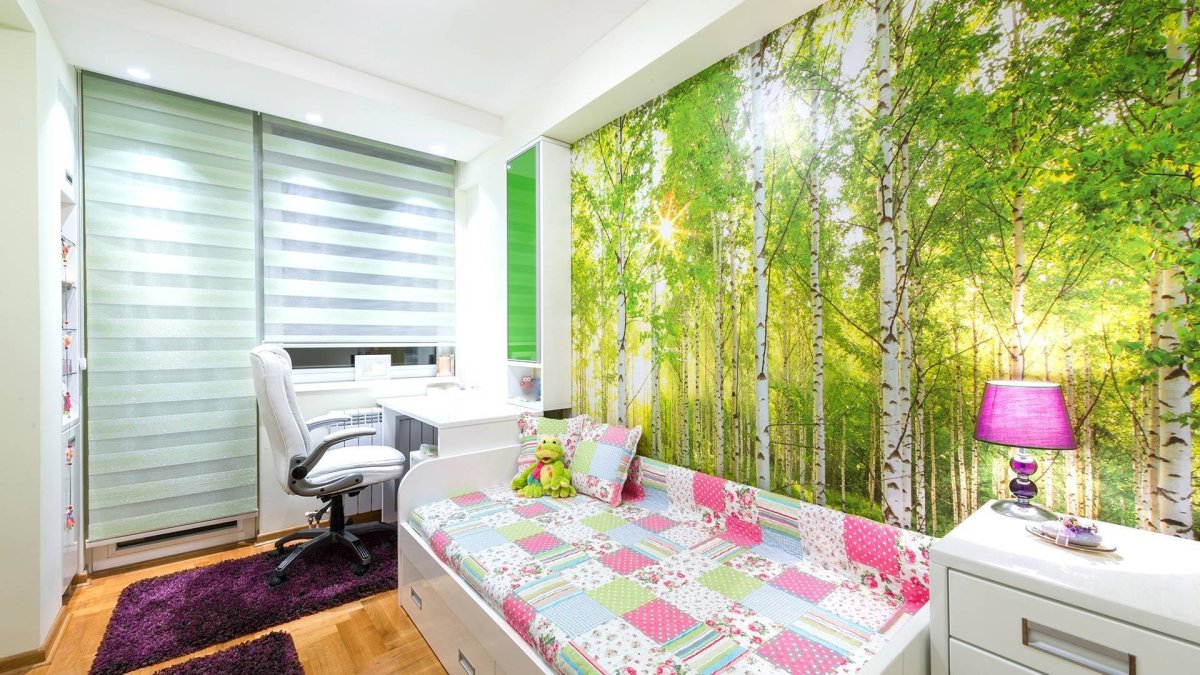 Фотообои в маленькой комнате