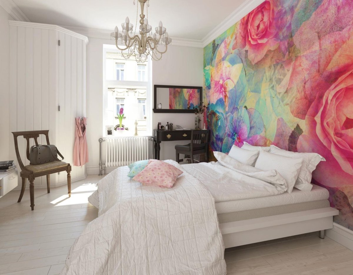 Фотообои в женскую спальню