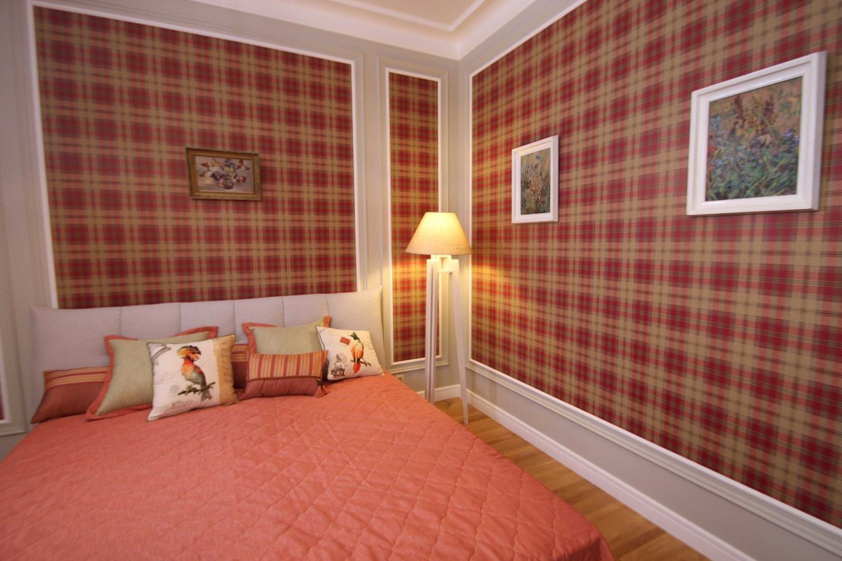Шотландская клетка в интерьере