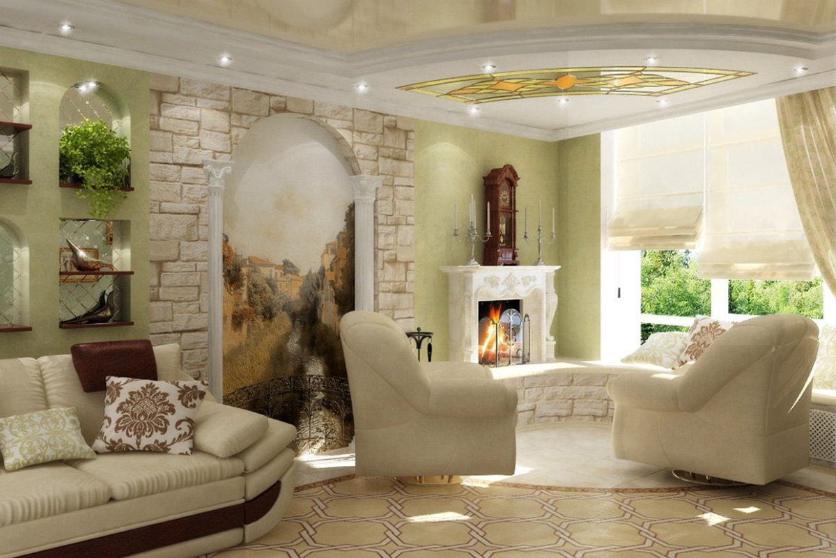 Фрески в интерьере