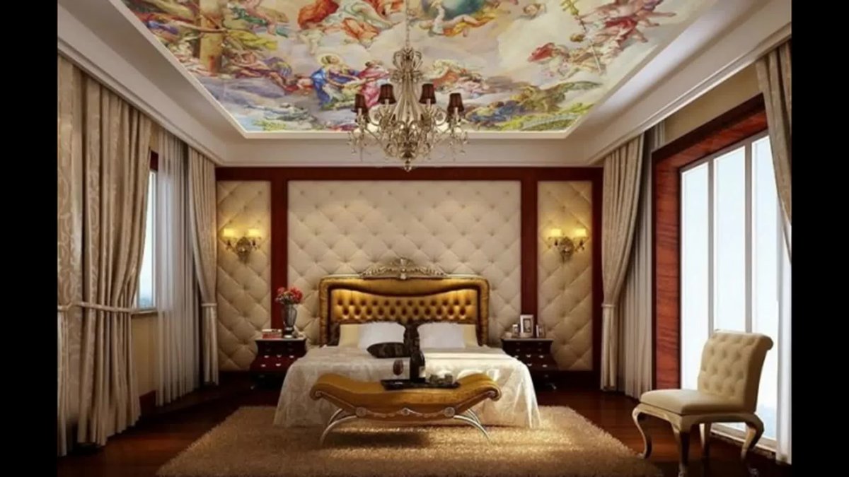 Фреска на потолке в интерьере