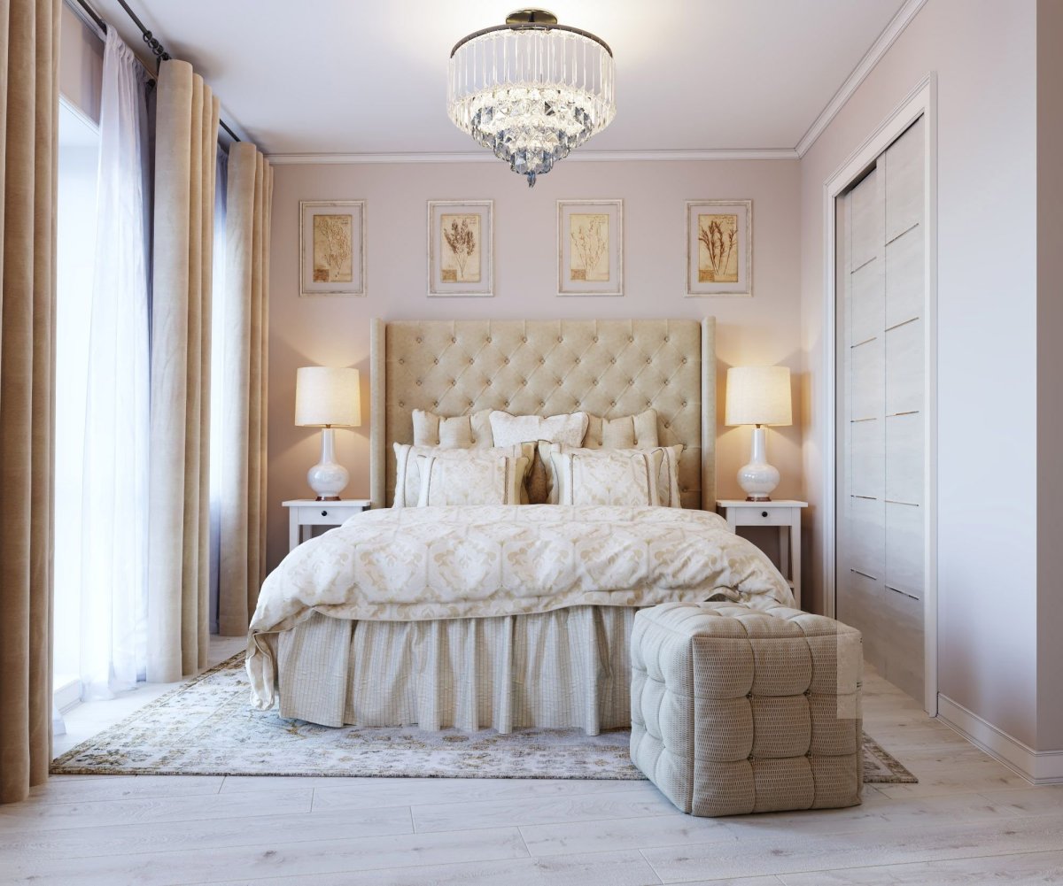Декор спальни светло бежевых тонах
