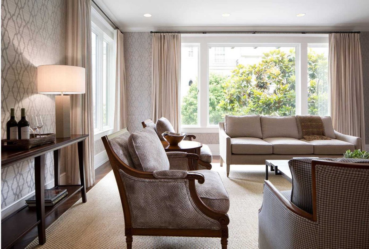 Современные обои для гостиной в интерьере