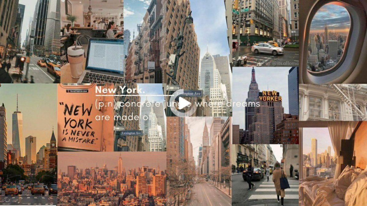 Нью-Йорк Эстетика коллаж