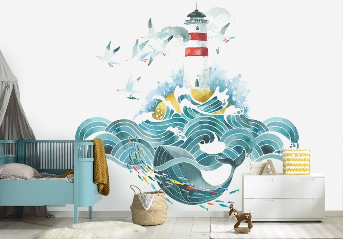 Роспись стен морская тематика