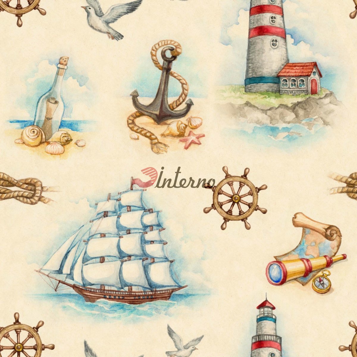 Бумага для скрапбукинга морская тематика