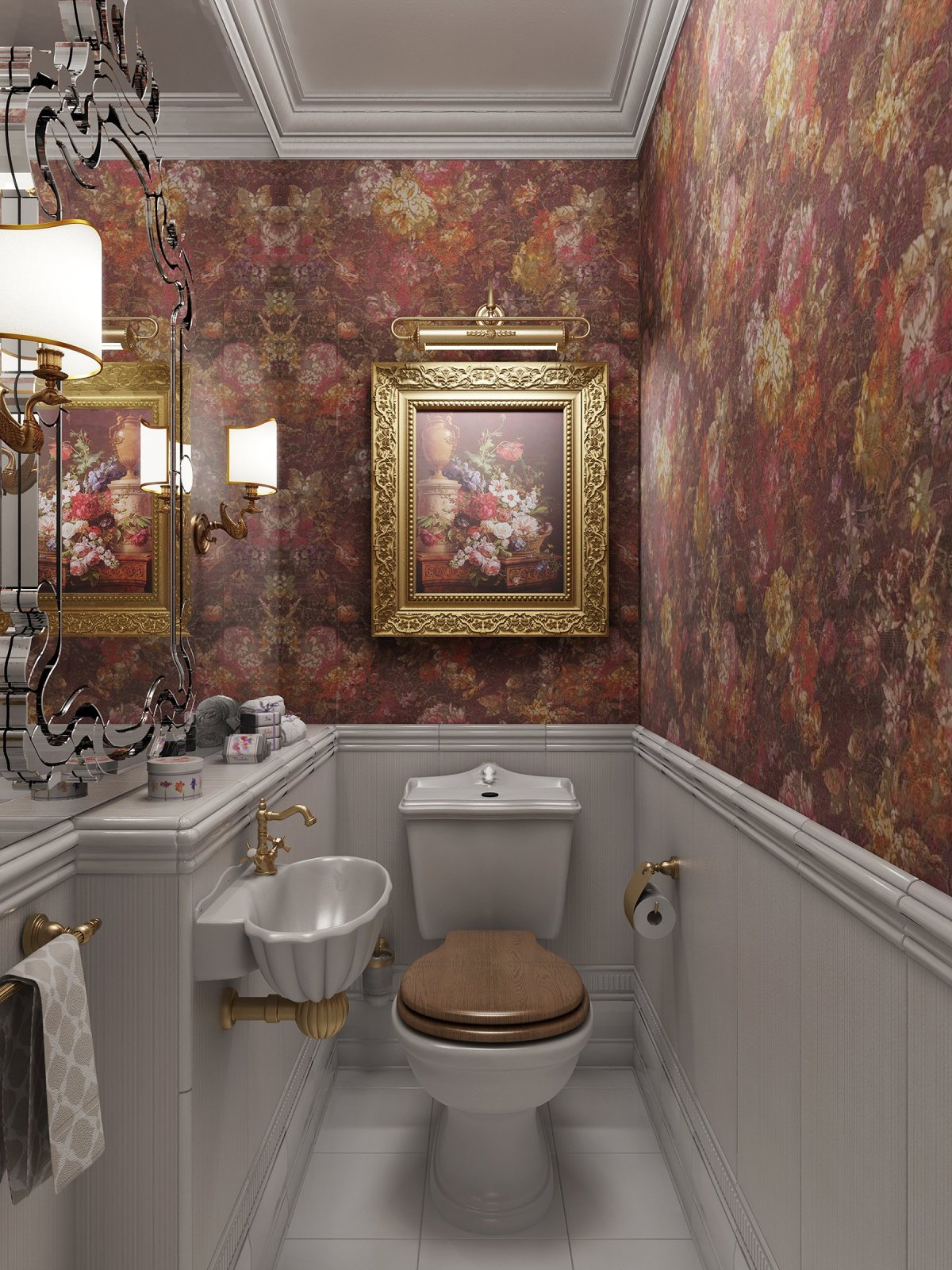 Санузел в английском стиле