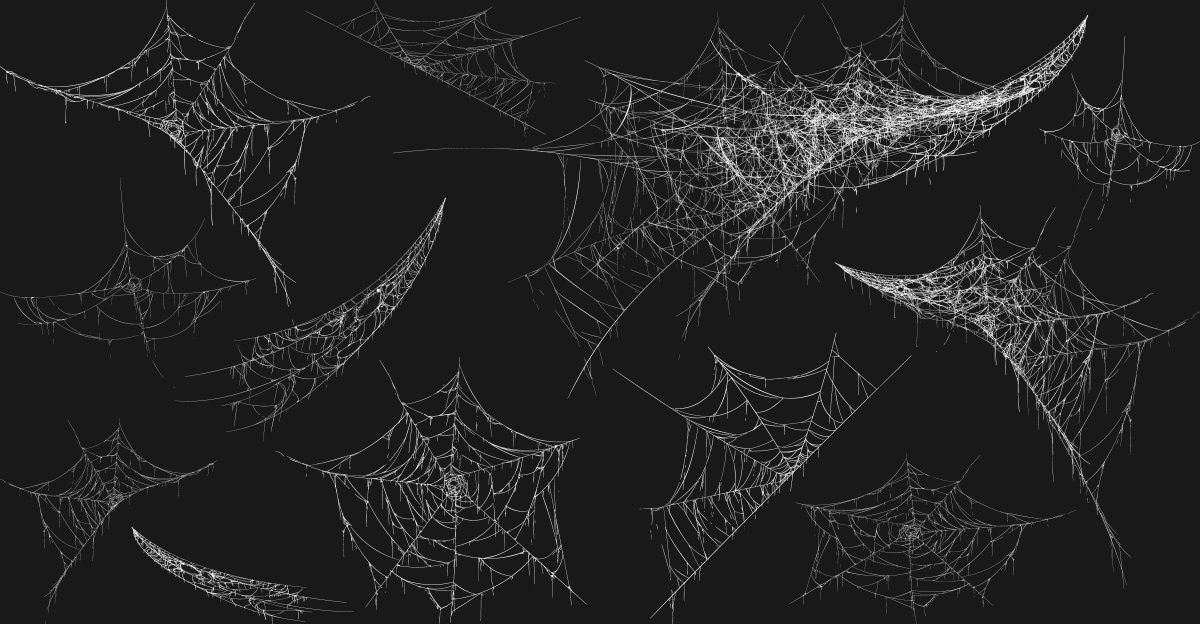 Паутина в углу черный фон