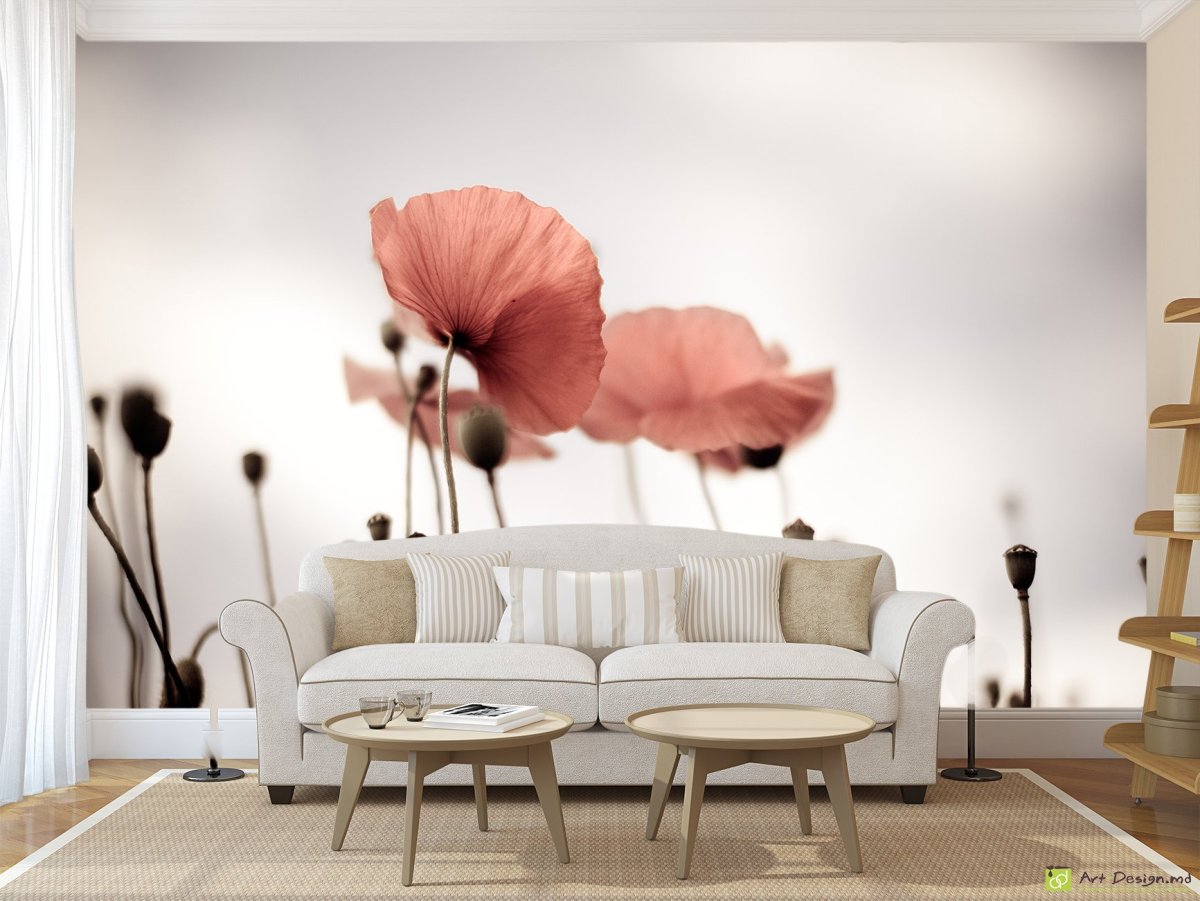 Фотообои крупные цветы