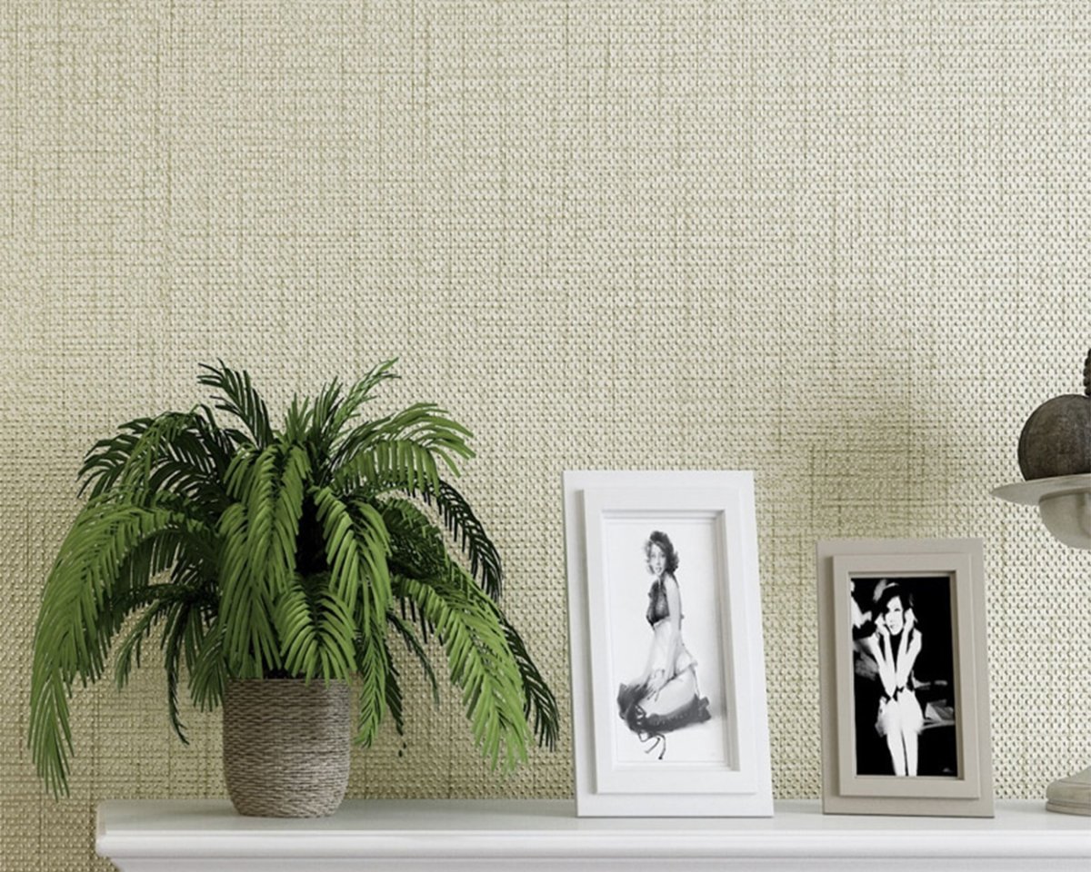 Обои рогожка в интерьере