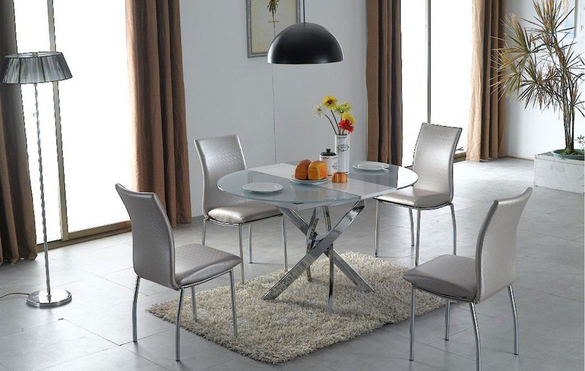 Стол ESF b2303 белый/хром