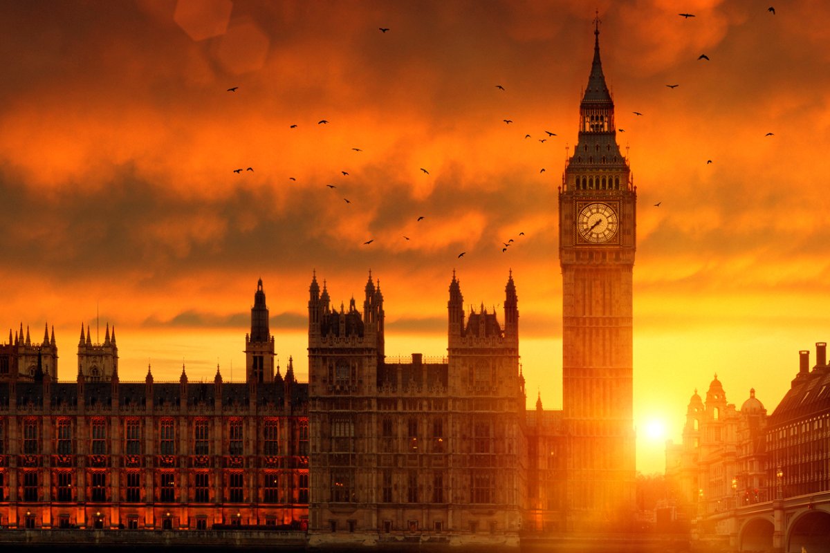 Биг Бен Лондон в закате