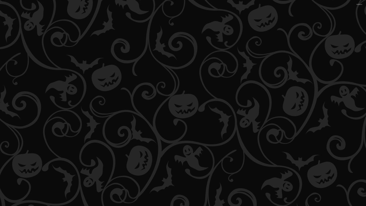 Черный фон с узорами