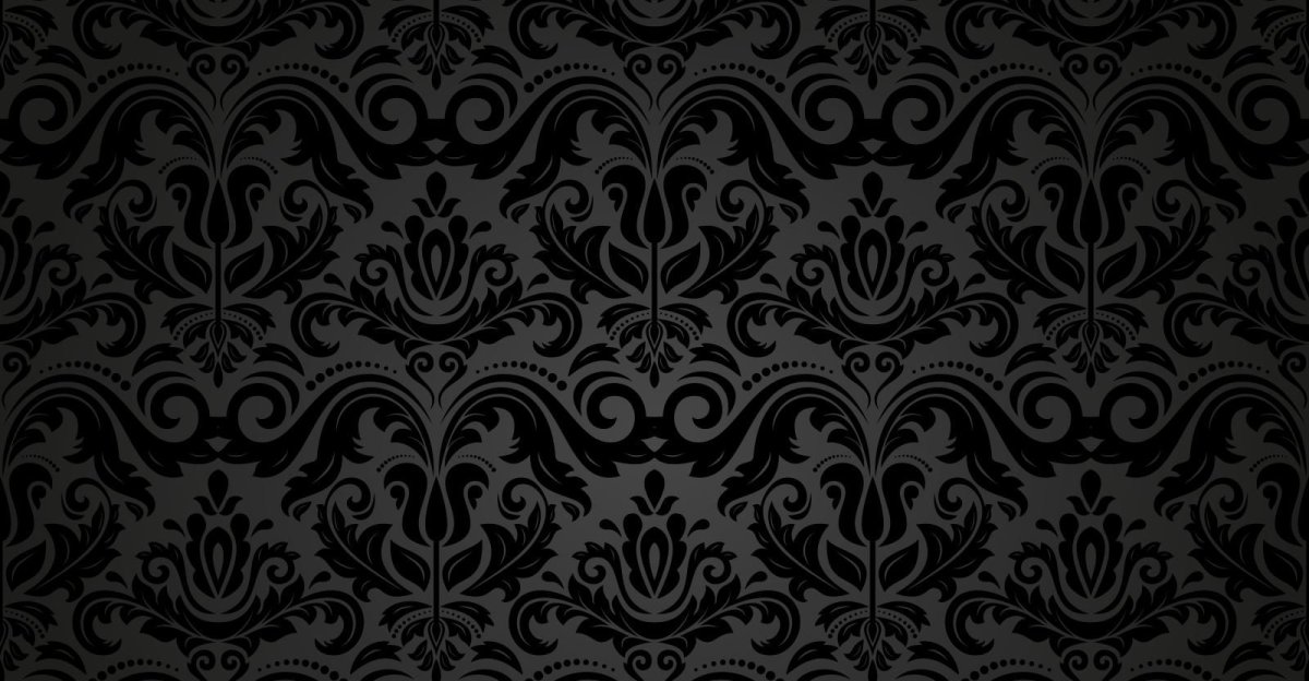 Черный фон с вензелями