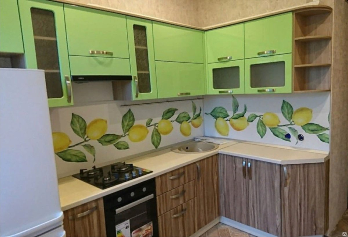 Стеновая панель для кухни зеленая