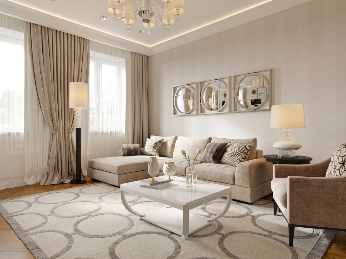 Гостиная Неоклассика беж
