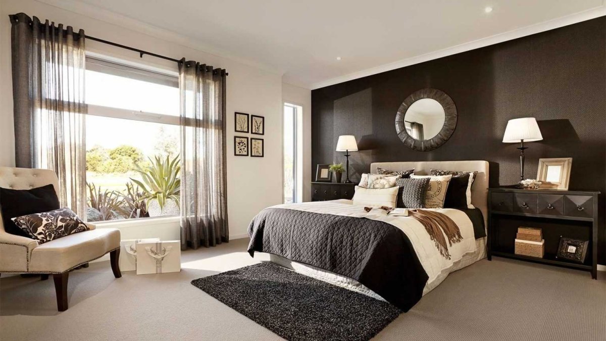 Сочетание белого и коричневого в интерьере