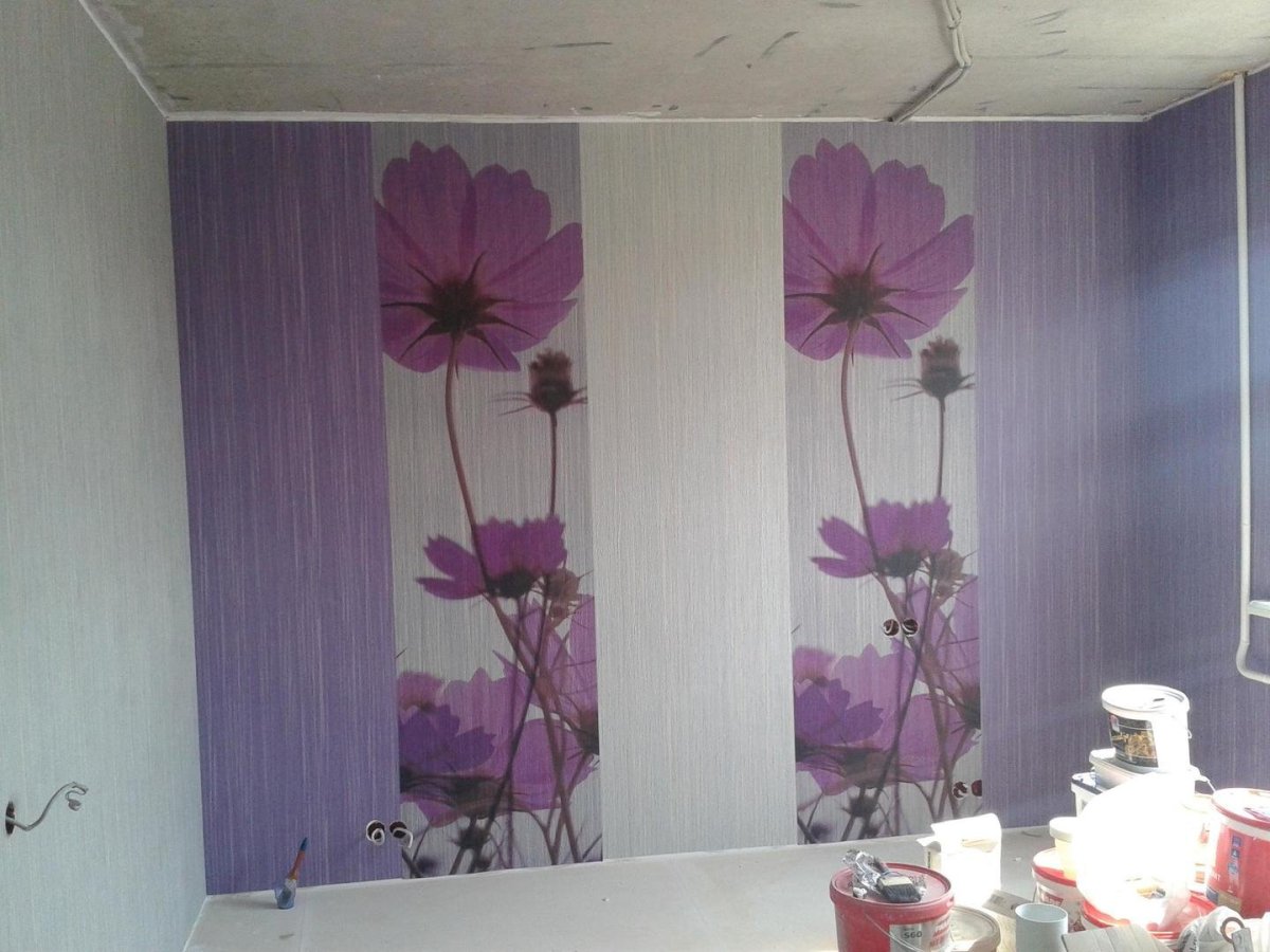 Красиво наклеить обои на кухне