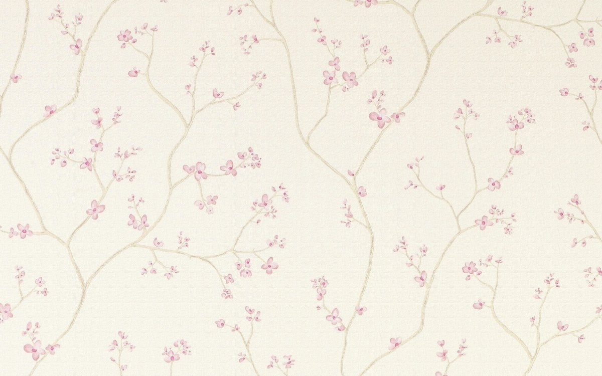 Бежевые обои в цветочек