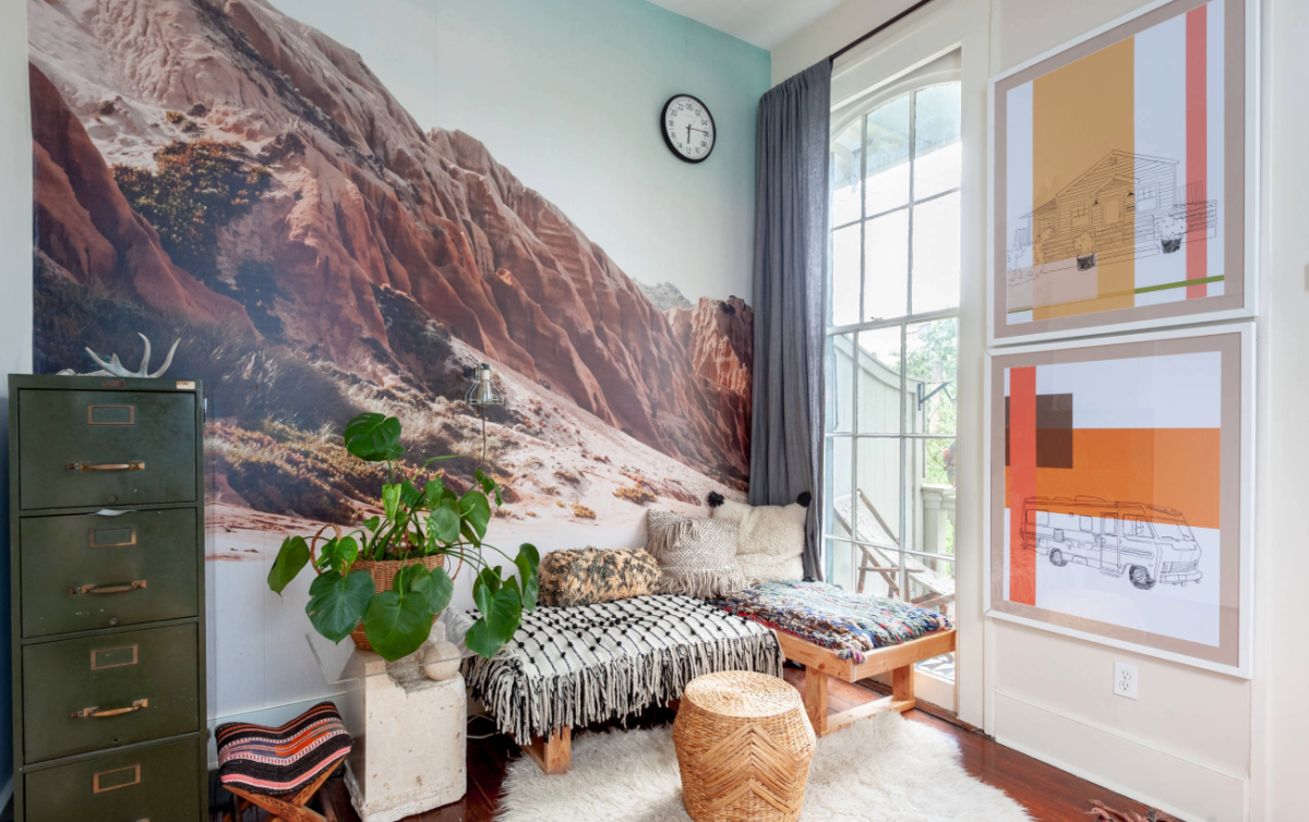 Фотообои горы в интерьере