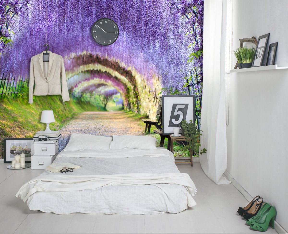 Креативные фотообои в спальню