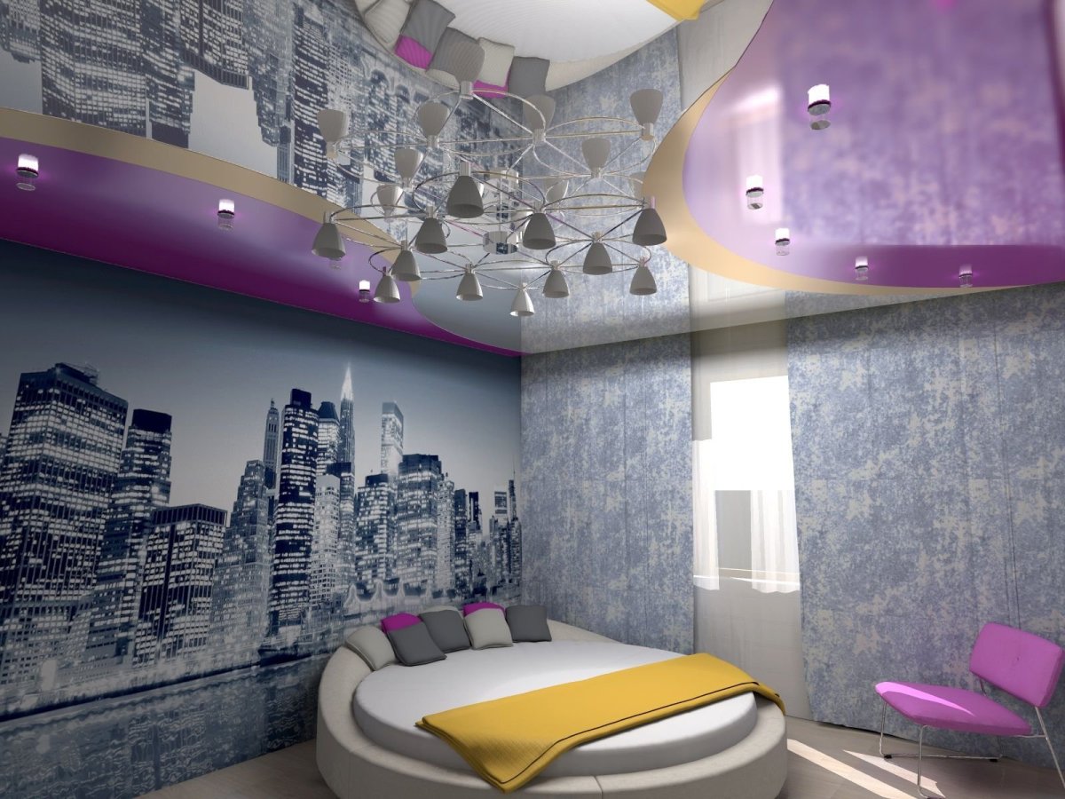 Натяжные потолки с фотопечатью для подростка