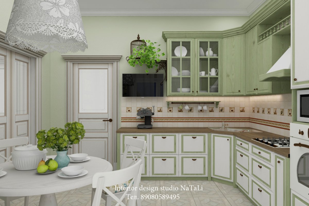 Кухни в стиле Прованс Фотогалерея угловые 9м2